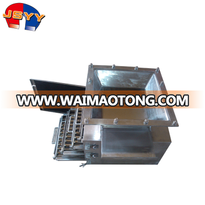 Magnetic grate separator / drawer for food production lines